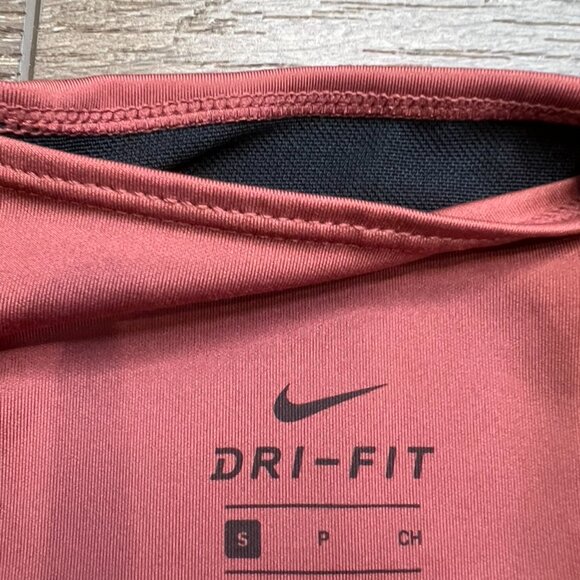 Nike Dri-Fit Leggings Mid-Rise Full-Length Gold Glitter Logo - Picture 10 of 12